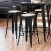 Cheapest 🔔 LT&S Alloy Series Lancaster Table & Seating Alloy Series Black Metal Indoor Barstool With White Vinyl Cushion 🔔