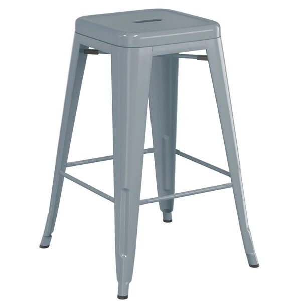 Best reviews of ✔️ LT&S Alloy Series Lancaster Table & Seating Alloy Series Charcoal Metal Indoor Industrial Cafe Counter Height Stool With Natural Wood Seat 😀 - Image 3