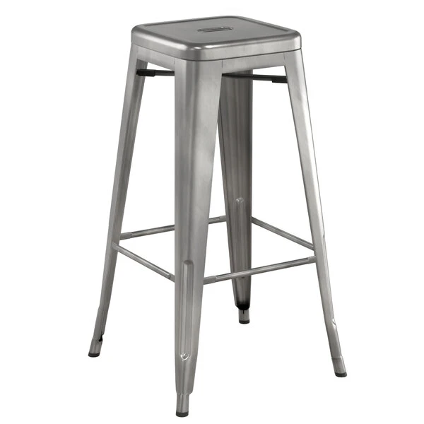 Cheap 🤩 LT&S Alloy Series Lancaster Table & Seating Alloy Series Clear 🧥 Coat Metal Indoor Barstool With Black Vinyl Cushion ⭐ - Image 3